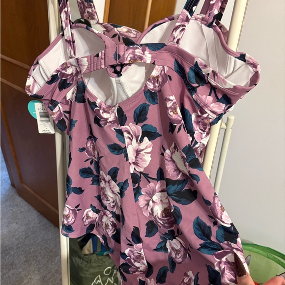 Torrid Pink Floral One Piece Swimsuit - Picture 4 of 4